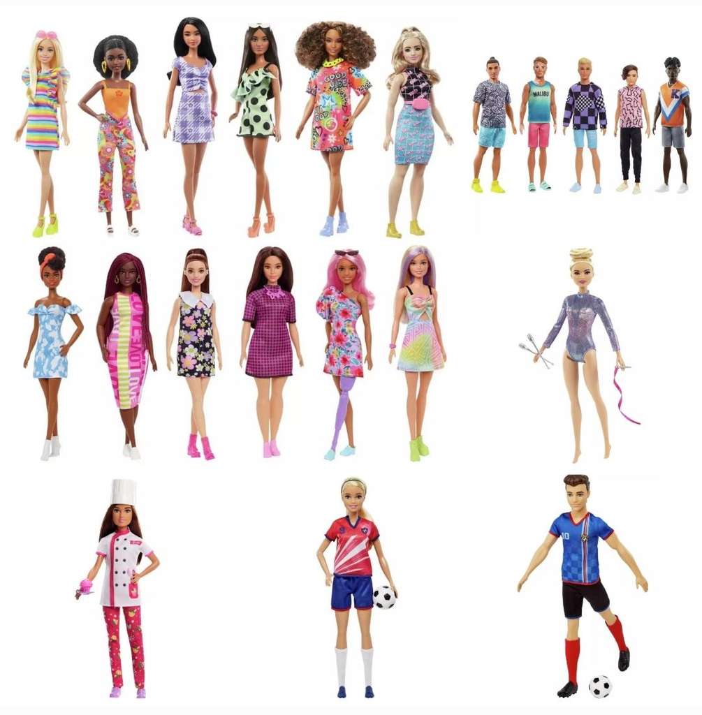 Buy one, get one half price eg Barbie & Ken Fashionistas Doll 12 inch/30cm (mix or match £10 / £5 each) - Free C&C