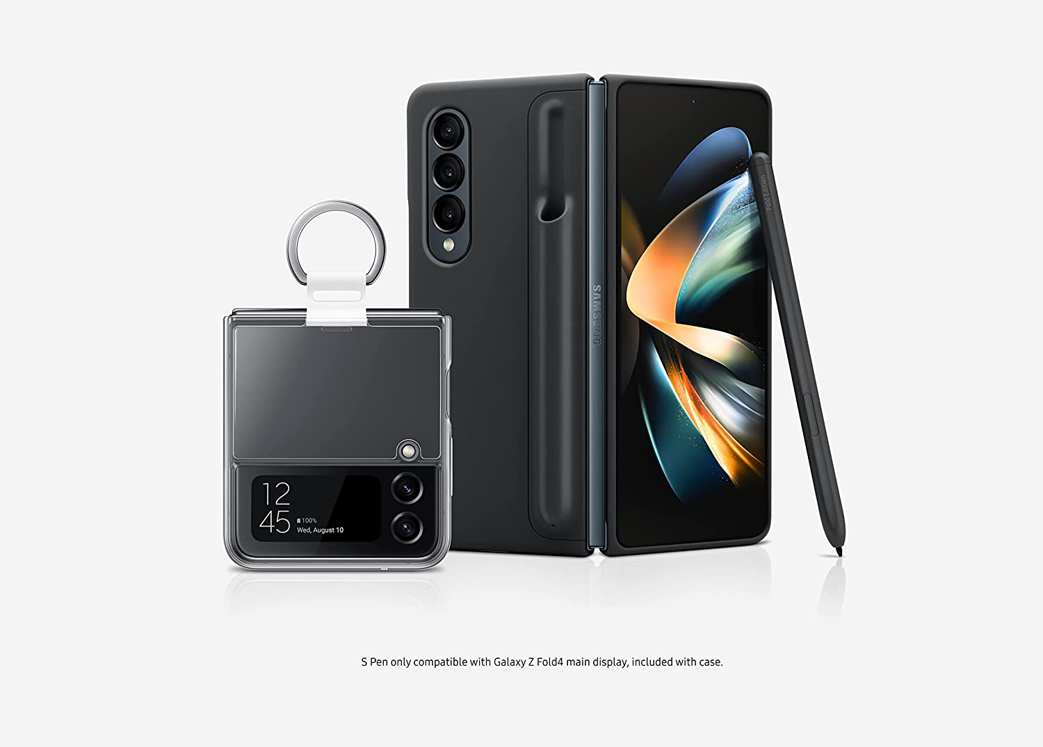 SAMSUNG Galaxy Z Flip 4 Cell Phone, Factory Unlocked Android Smartphone, 256GB, Flex Mode, Hands Free Camera, Compact, Foldable Design, Informative Cover Screen, US Version, Graphite